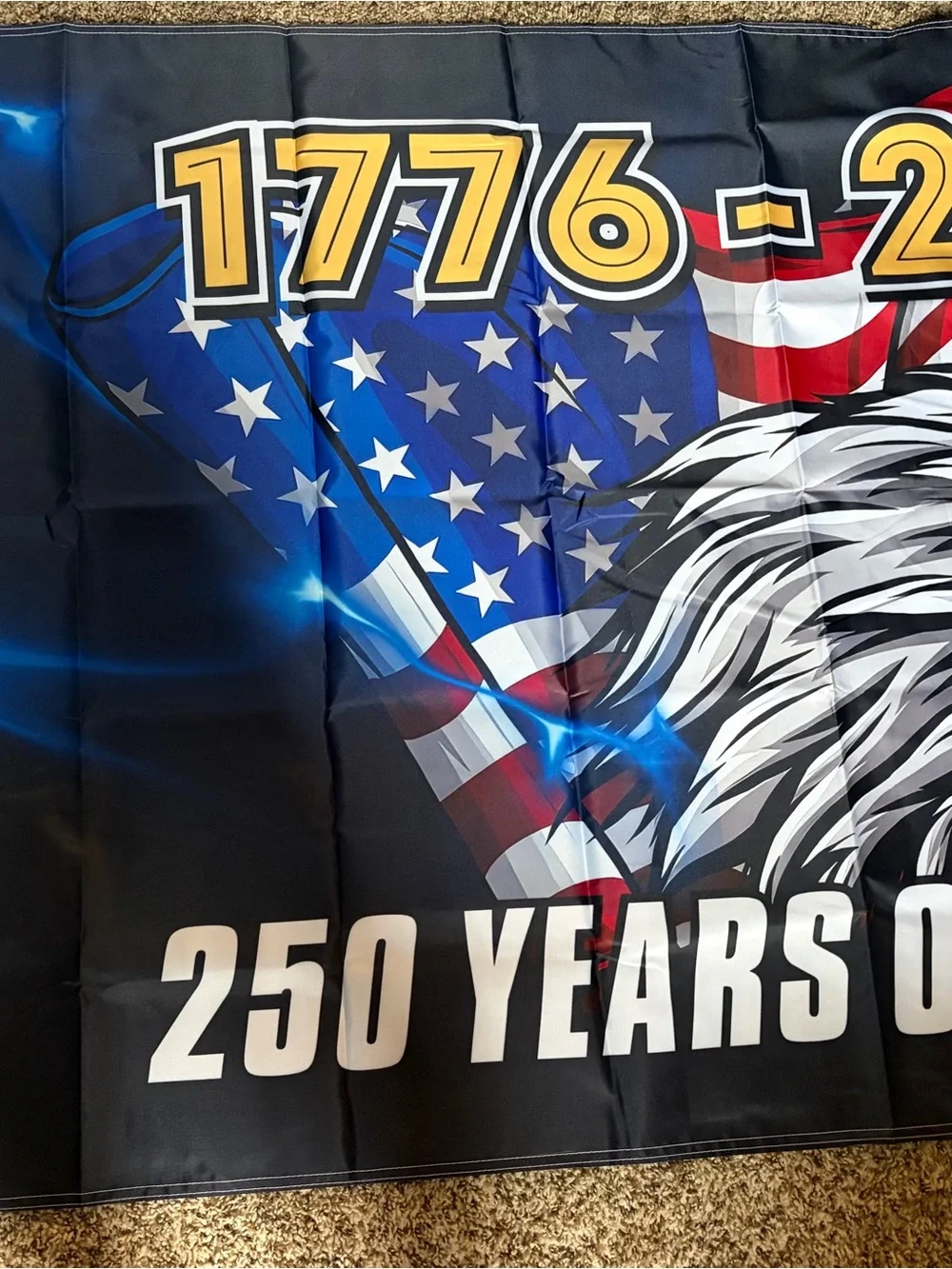 USA 250th Anniversary Flag 1776-2026 Bald Eagle 250 Years Freedom 3x5